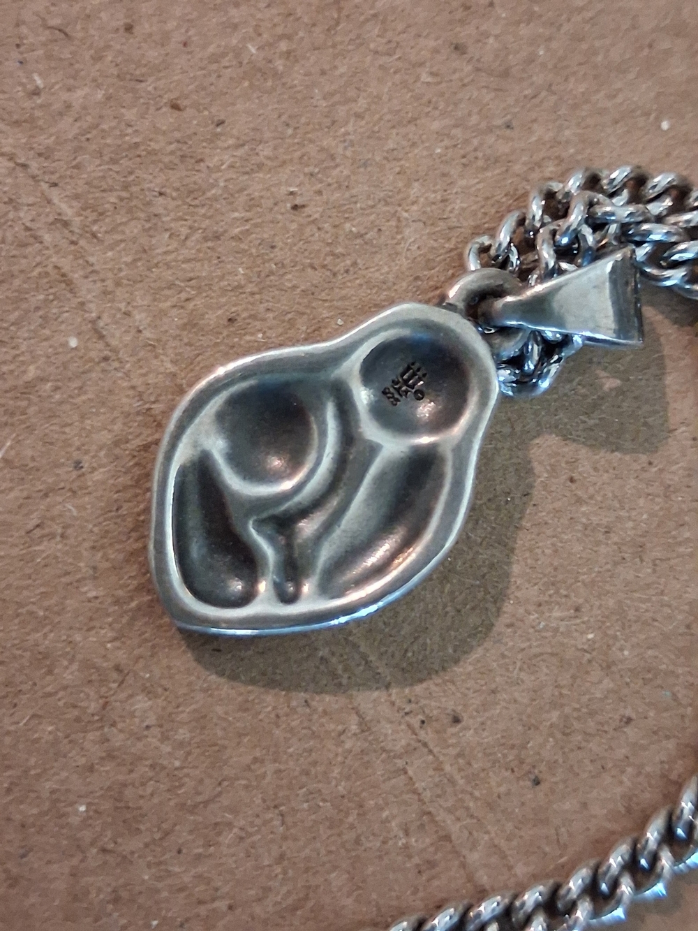 James Avery 925 Silver Mom Baby Necklace Pendant Necklace 24" Chain - Picture 7 of 10